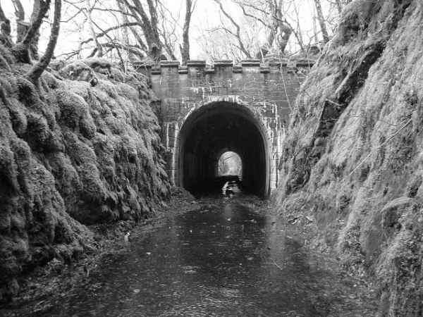 One of the tunnels on the line after closure